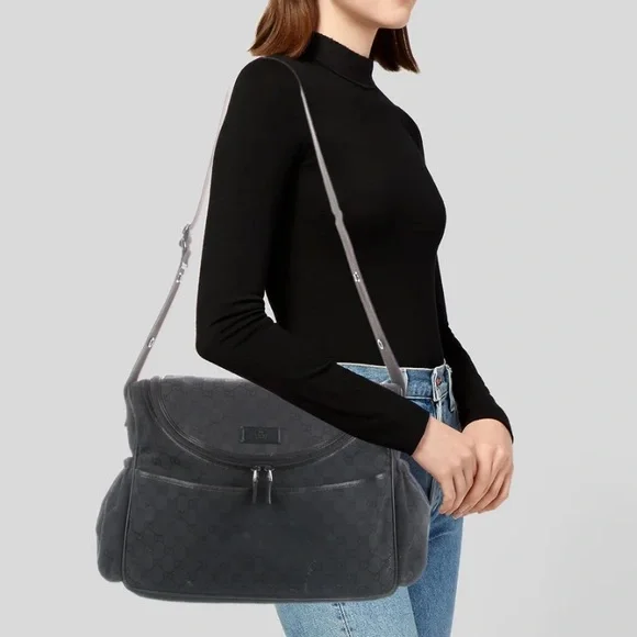 Gucci GG Canvas Diaper Bag Black